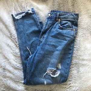 H&M Distressed mom jeans